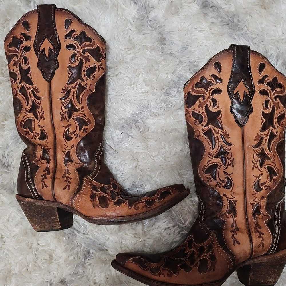 cowboy boots women vintage Corral - image 4