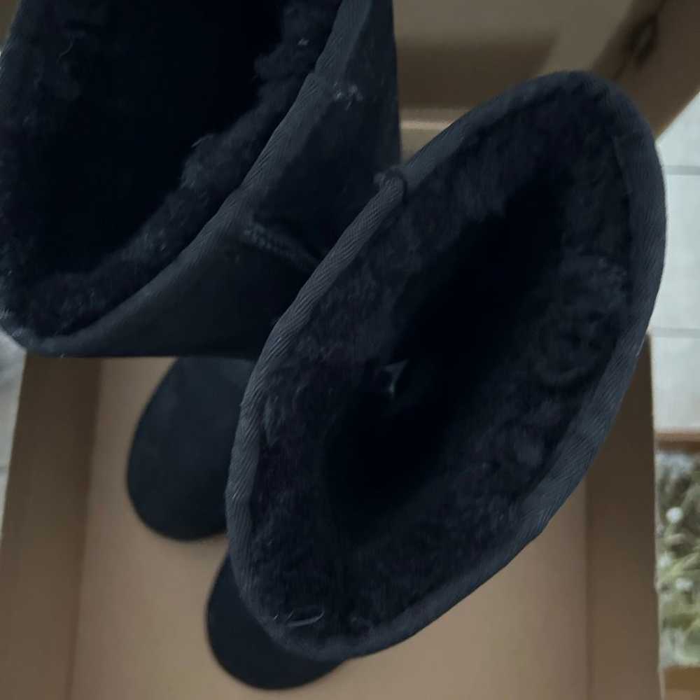 UGG Australia Black Leather Boots Size 8 - image 8