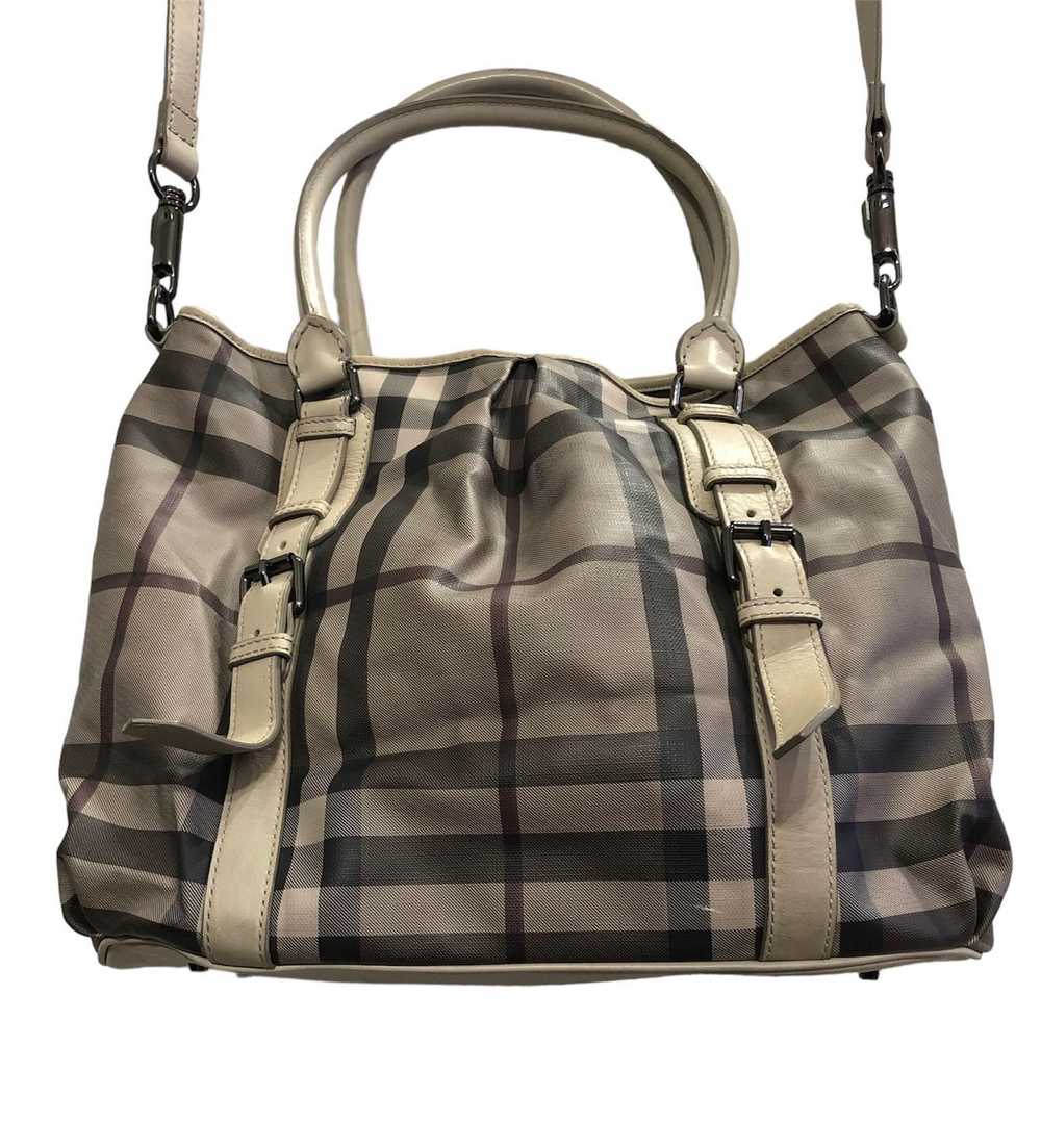 Burberry Burberry Beige Smoke Check PVC Leather N… - image 1