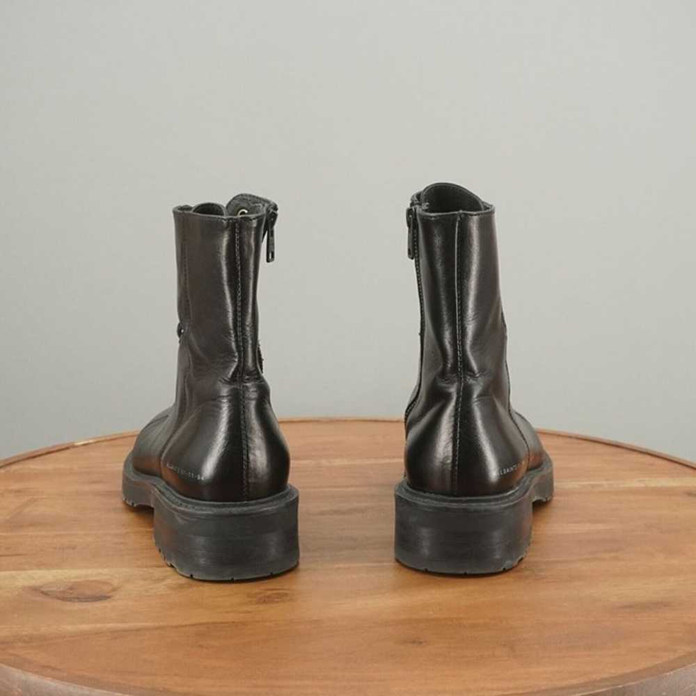 Allsaints Dusty Ankle Boots Lace Up Black Metalli… - image 7