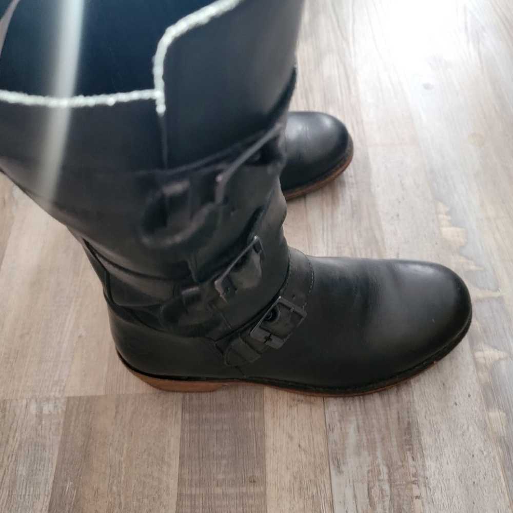 Dr Doc Martens Leather Moto Boots - image 3