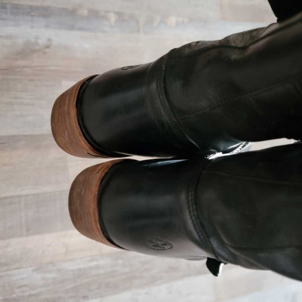 Dr Doc Martens Leather Moto Boots - image 4