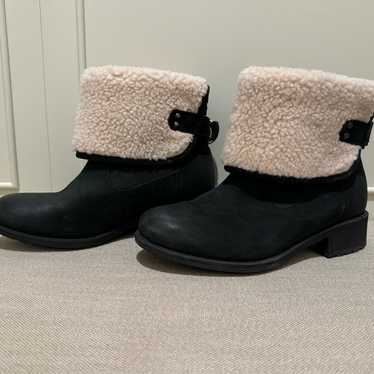 UGG ALDON Casual Folded Fur Boots Black 1017486 - image 1