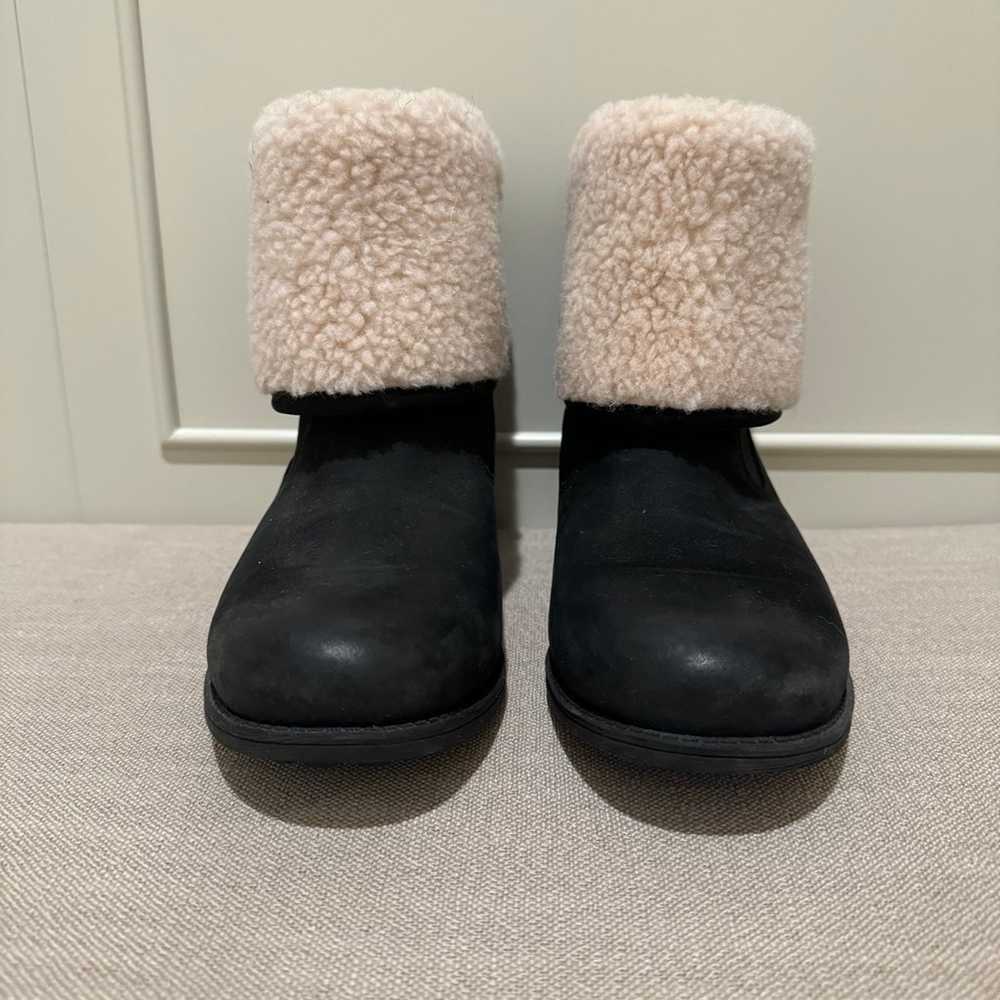 UGG ALDON Casual Folded Fur Boots Black 1017486 - image 2