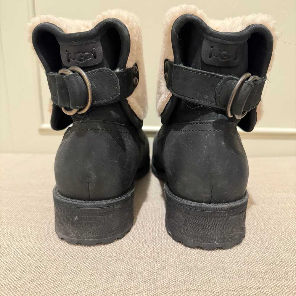 UGG ALDON Casual Folded Fur Boots Black 1017486 - image 3