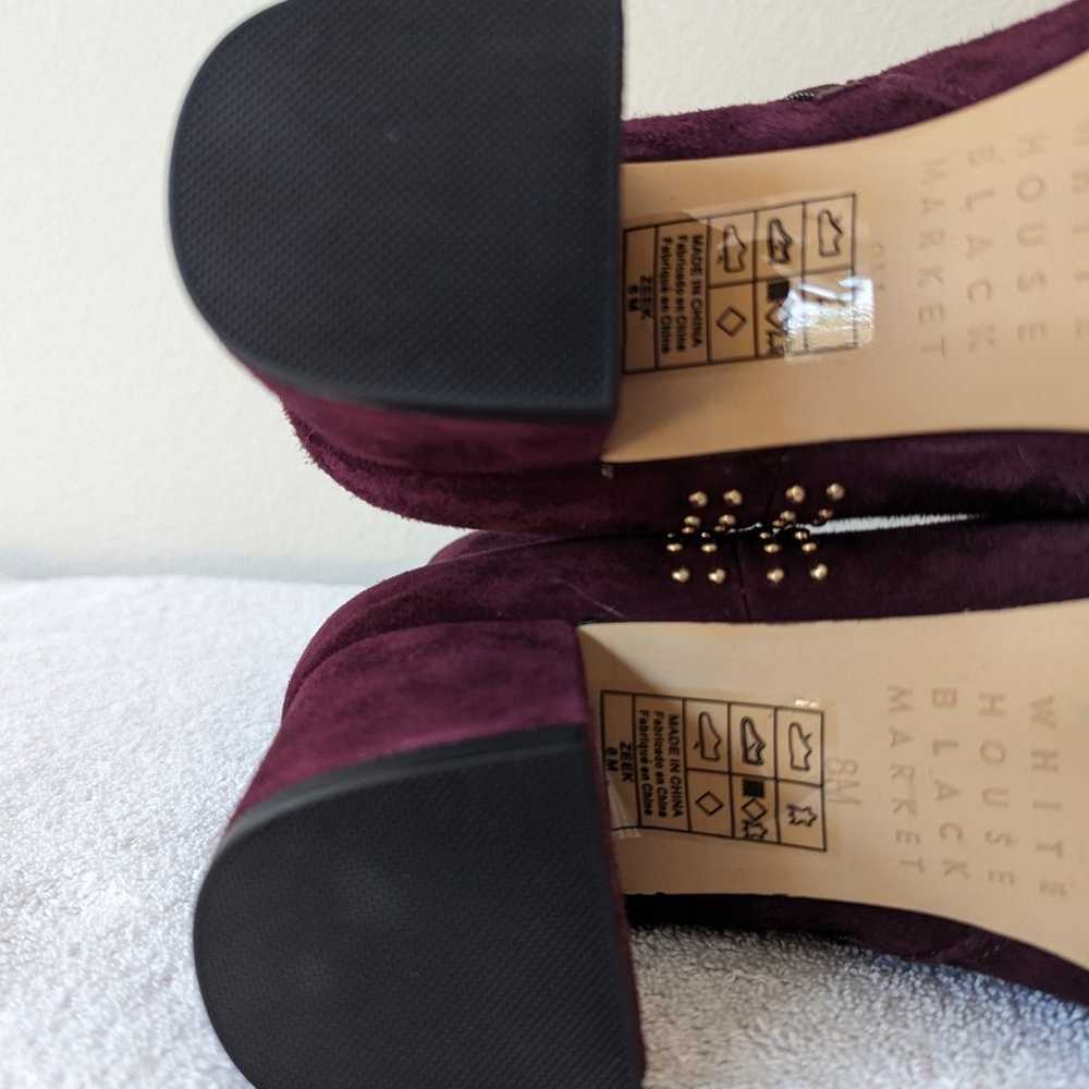 New WHBM Studded Suede Booties Sz 8 - image 7