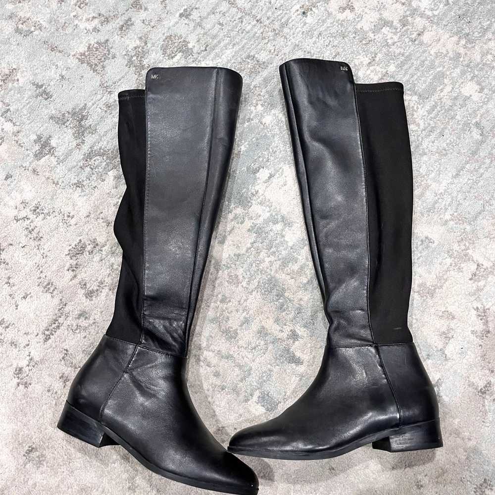 NEW MICHAEL KORS LEATHER BLACK BROMLEY RIDING BOOT - image 7