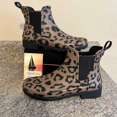 Hunter Chelsea Boots Leopard Print Rubber / Rain … - image 1