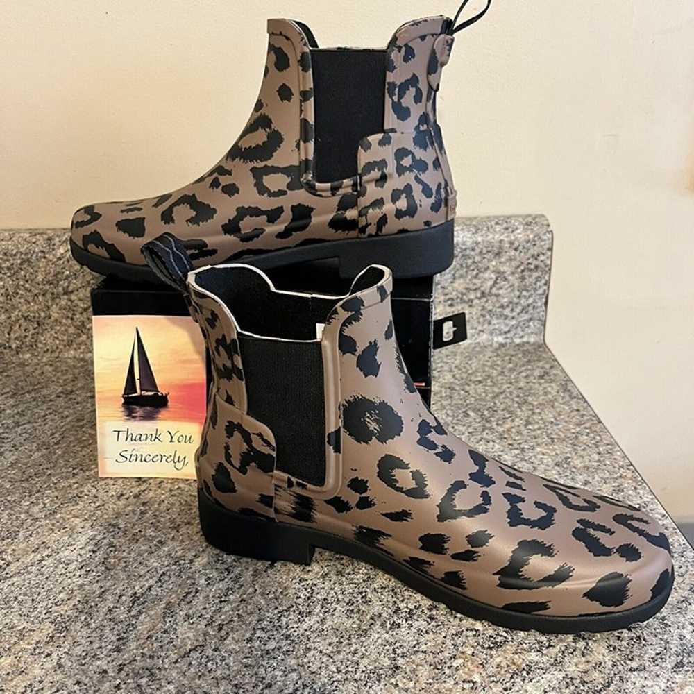 Hunter Chelsea Boots Leopard Print Rubber / Rain … - image 3