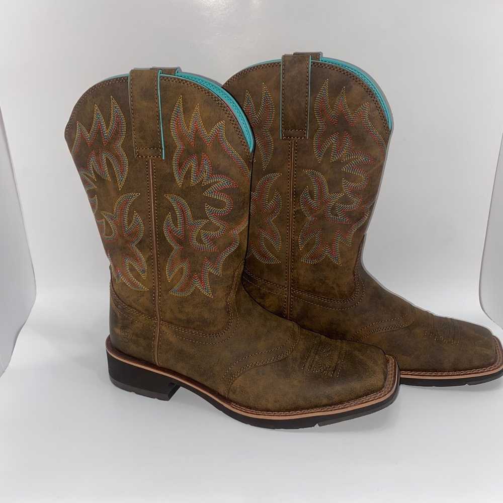 Ariat Delilah Western Boots Square Toe Leather Pu… - image 3