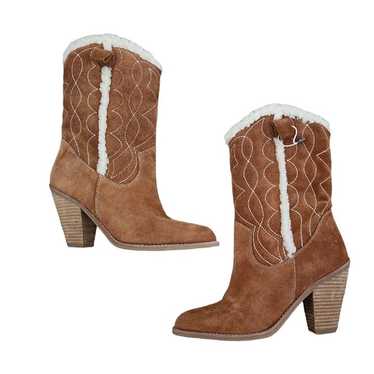 Jeffrey Campbell Suede Western Cowboy Heels Boots… - image 1