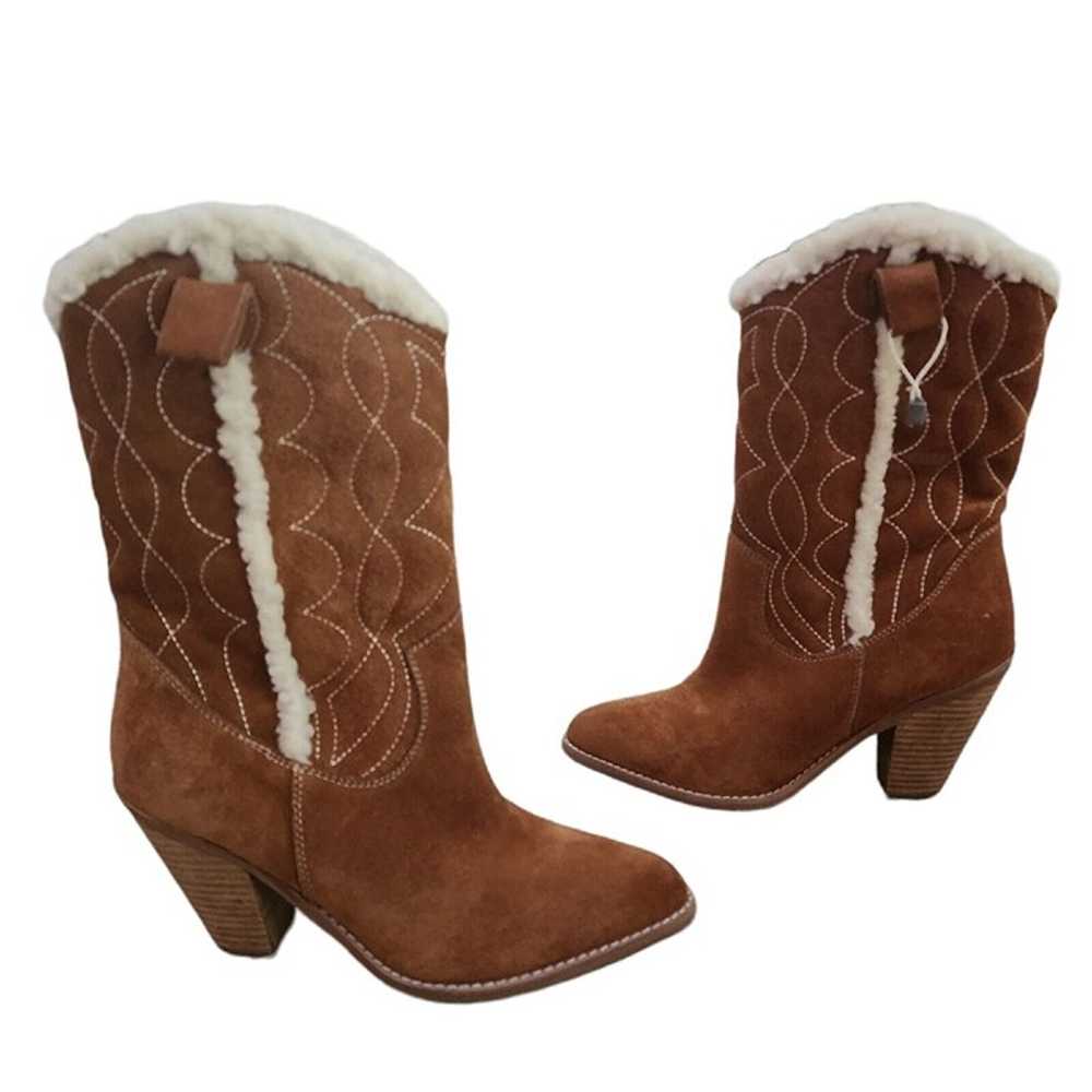 Jeffrey Campbell Suede Western Cowboy Heels Boots… - image 2