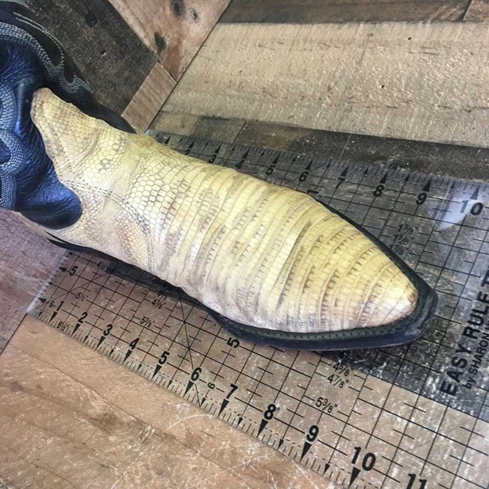 Tony Lama Vintage Teju Lizard Cowboy Boots Womens… - image 10