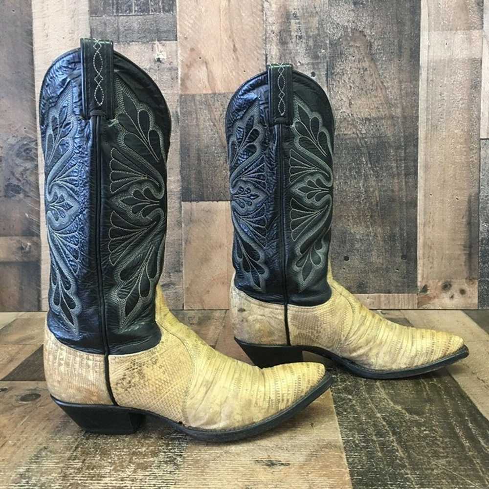 Tony Lama Vintage Teju Lizard Cowboy Boots Womens… - image 12