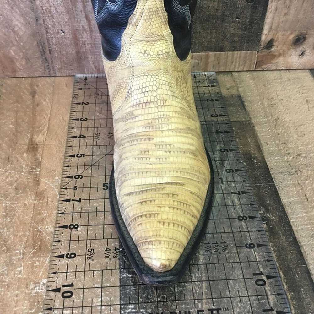 Tony Lama Vintage Teju Lizard Cowboy Boots Womens… - image 3