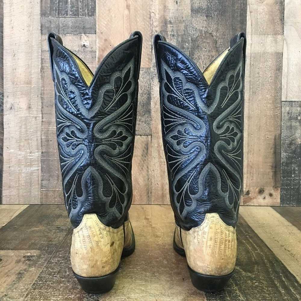 Tony Lama Vintage Teju Lizard Cowboy Boots Womens… - image 8