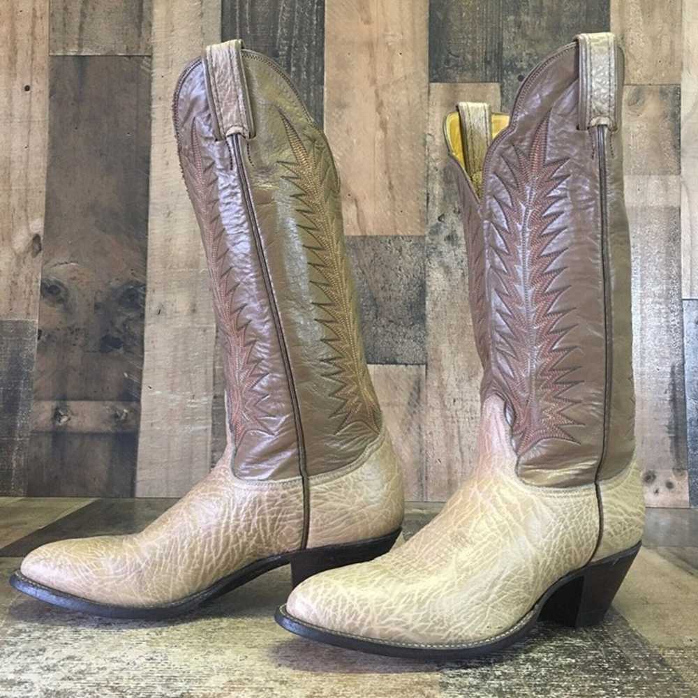Tony Lama Vintage Gold Label Cowboy Boots Womens … - image 1