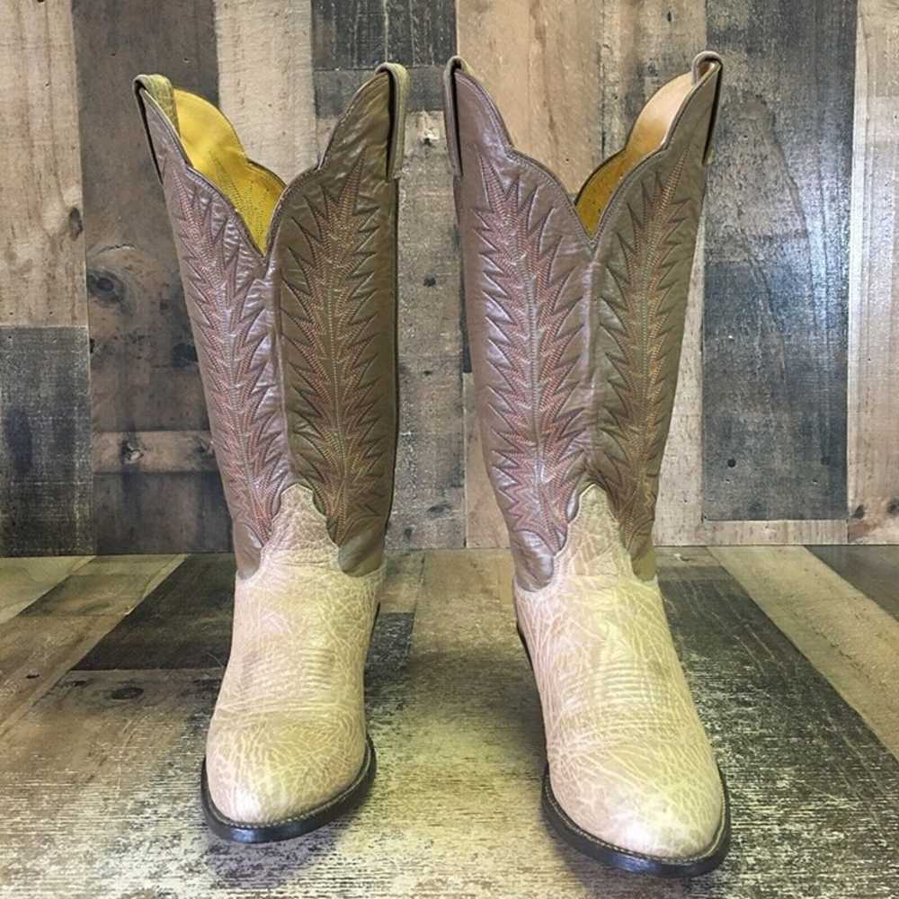 Tony Lama Vintage Gold Label Cowboy Boots Womens … - image 7