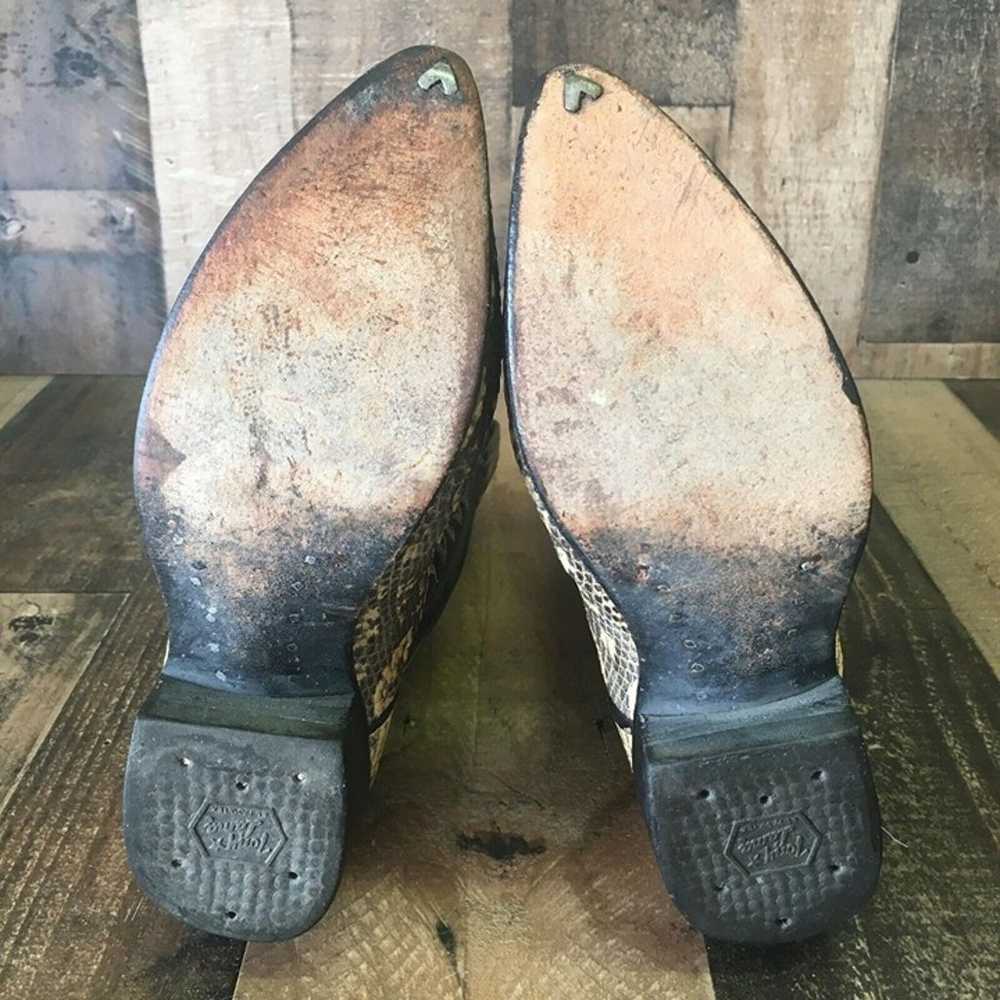 Tony Lama Vintage Gold Label Lizard Cowboy Boots … - image 3