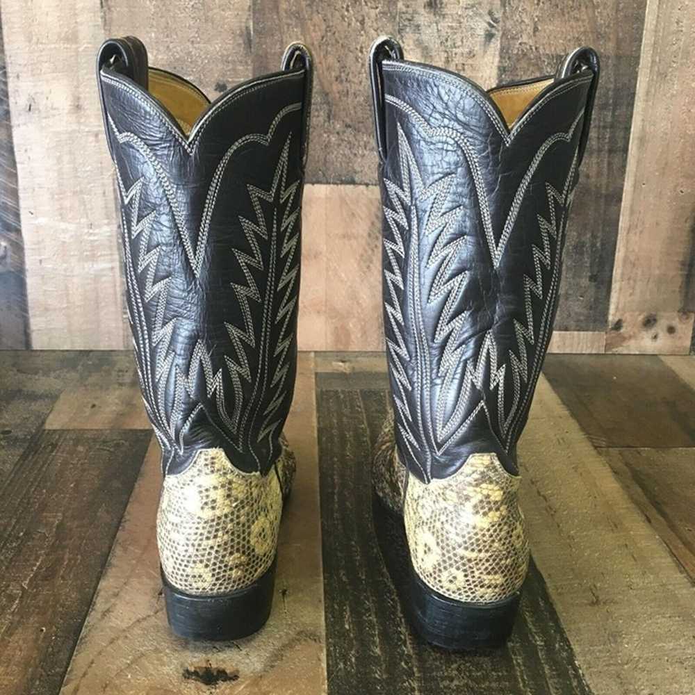Tony Lama Vintage Gold Label Lizard Cowboy Boots … - image 9