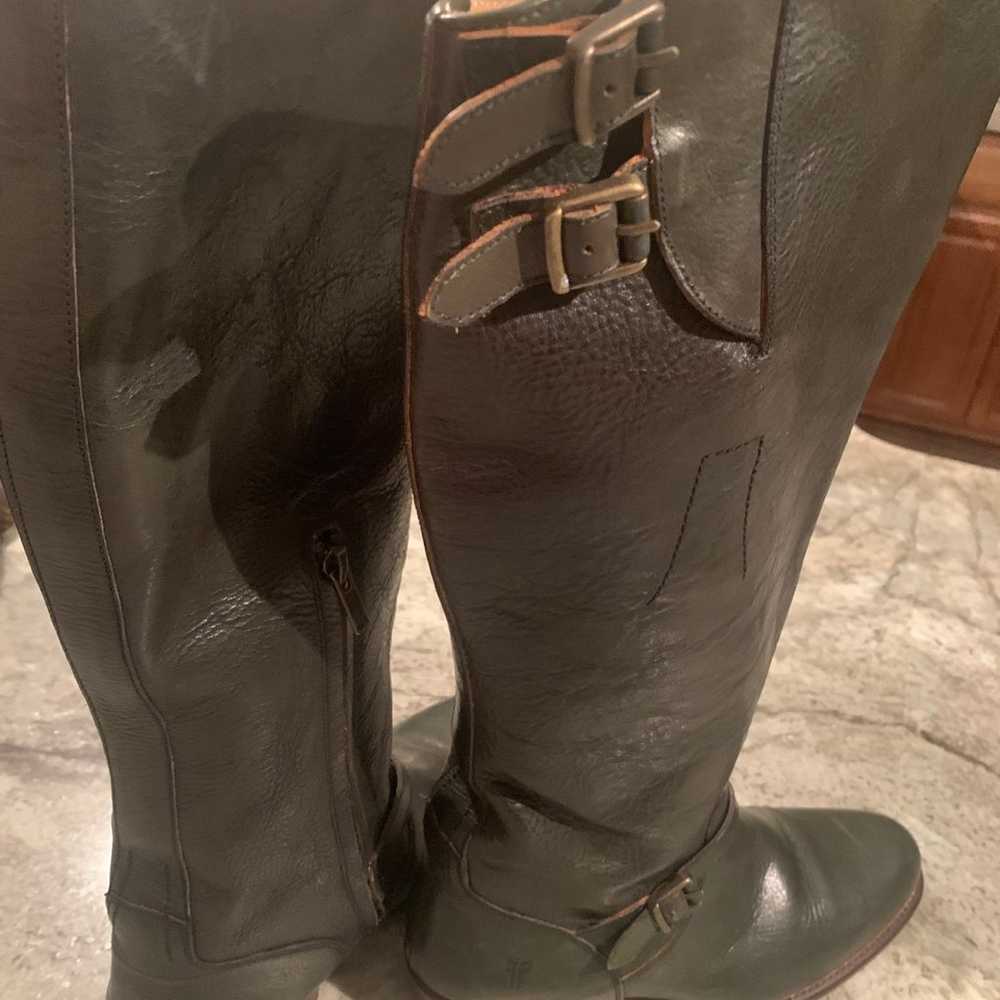 Frye Hunter Green Leather Boots - image 2