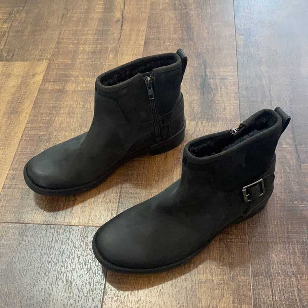 Ugg Black Selima Ankle Waterproof Leathers Boots … - image 4