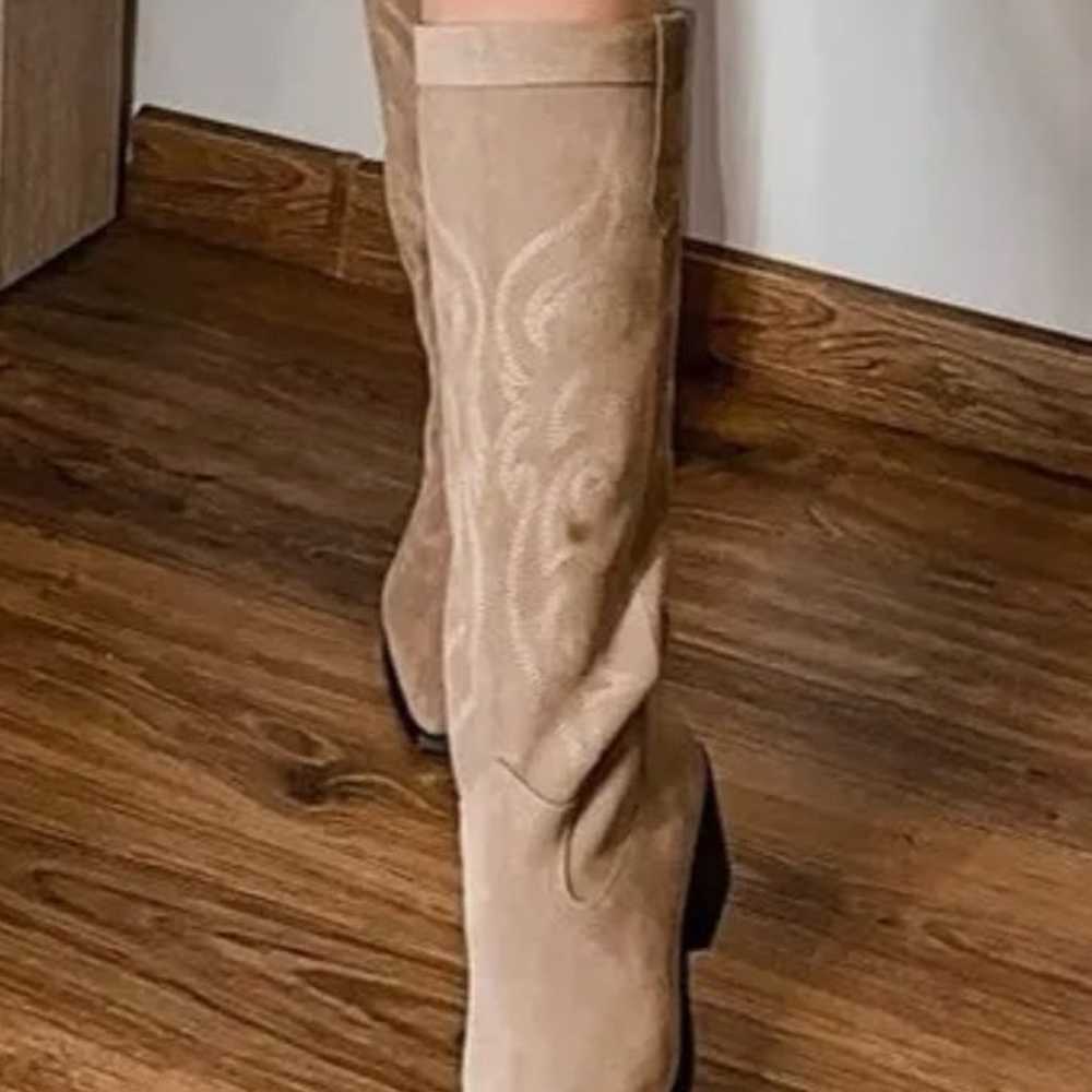 Zara Split Leather Western Boots - image 5