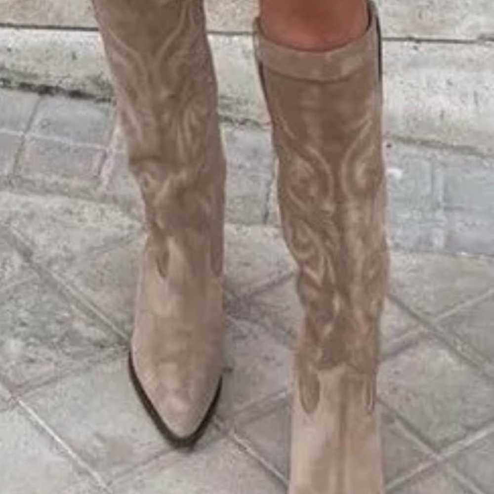 Zara Split Leather Western Boots - image 6