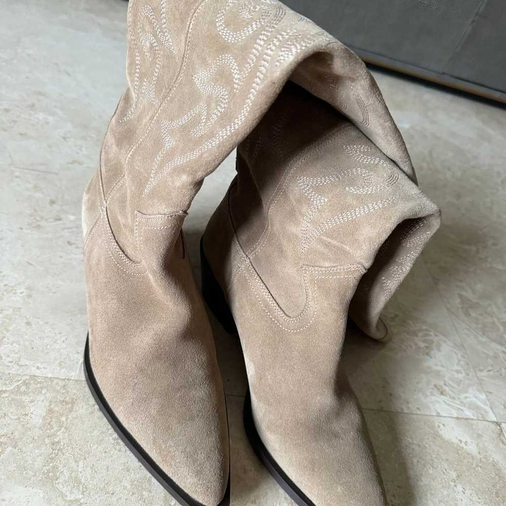 Zara Split Leather Western Boots - image 9