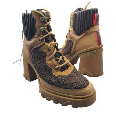 Sorel Women boots Brex Heel Lace Lux Tan brown le… - image 1
