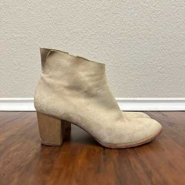 COCLICO Beige Soft Suede Ankle Boots Booties