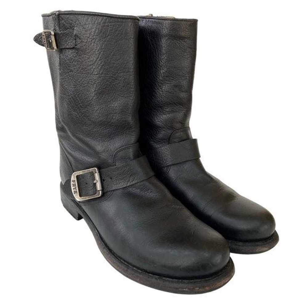 Frye Veronica Short Boots Black Leather Size 7B - image 2