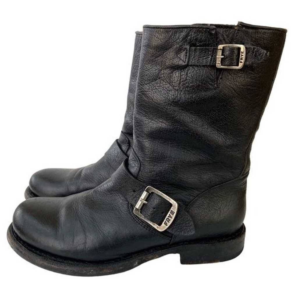 Frye Veronica Short Boots Black Leather Size 7B - image 5