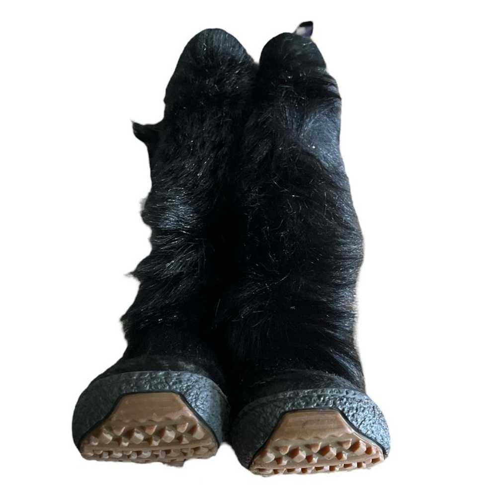 Vintage Oscar Sport Black Goat Fur Boots- Made in… - image 6