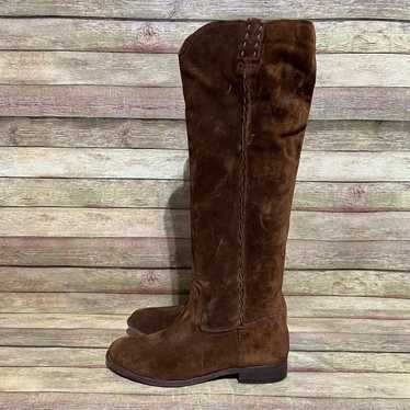 Frye Brown Leather Cara Tall Boots