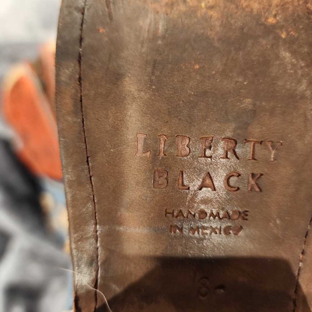 LIBERTY BLACK Cowboy Boots AMERICAN FLAG - image 9