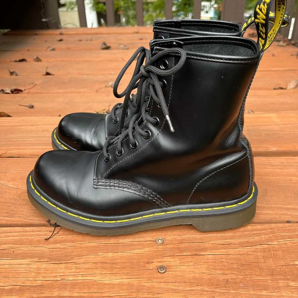 Dr. Martens black womens boots, Size 8, smooth le… - image 5