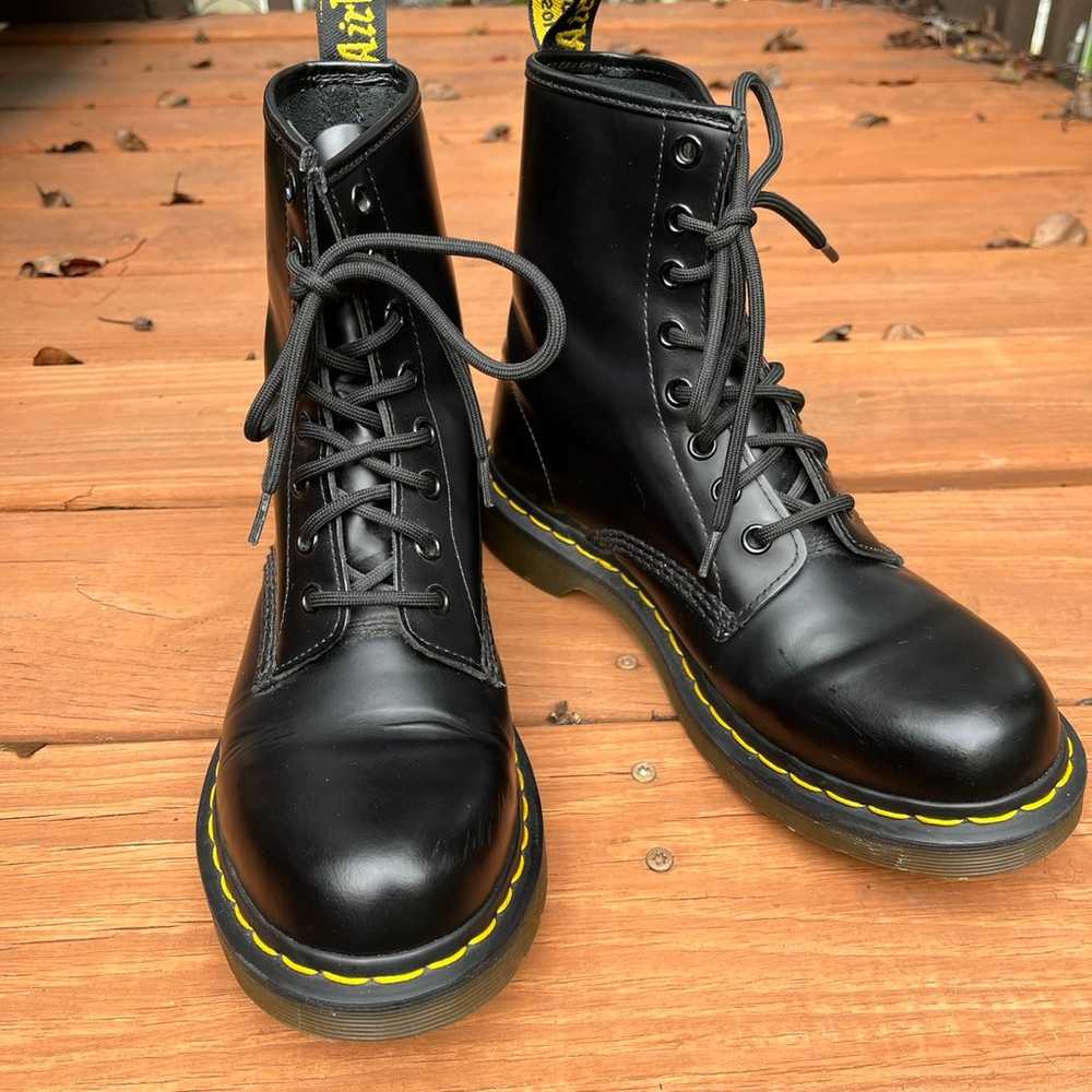 Dr. Martens black womens boots, Size 8, smooth le… - image 6