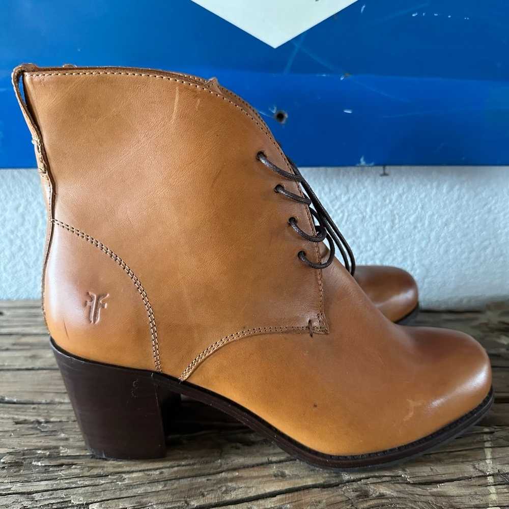 Frye Kendall Chukka Boots Light Brown Lace Up Hee… - image 5