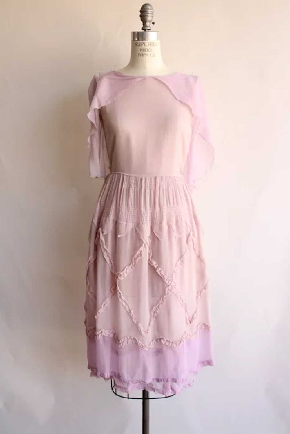 Vintage Antique 1920s Dress, Lavender Purple Silk… - image 11