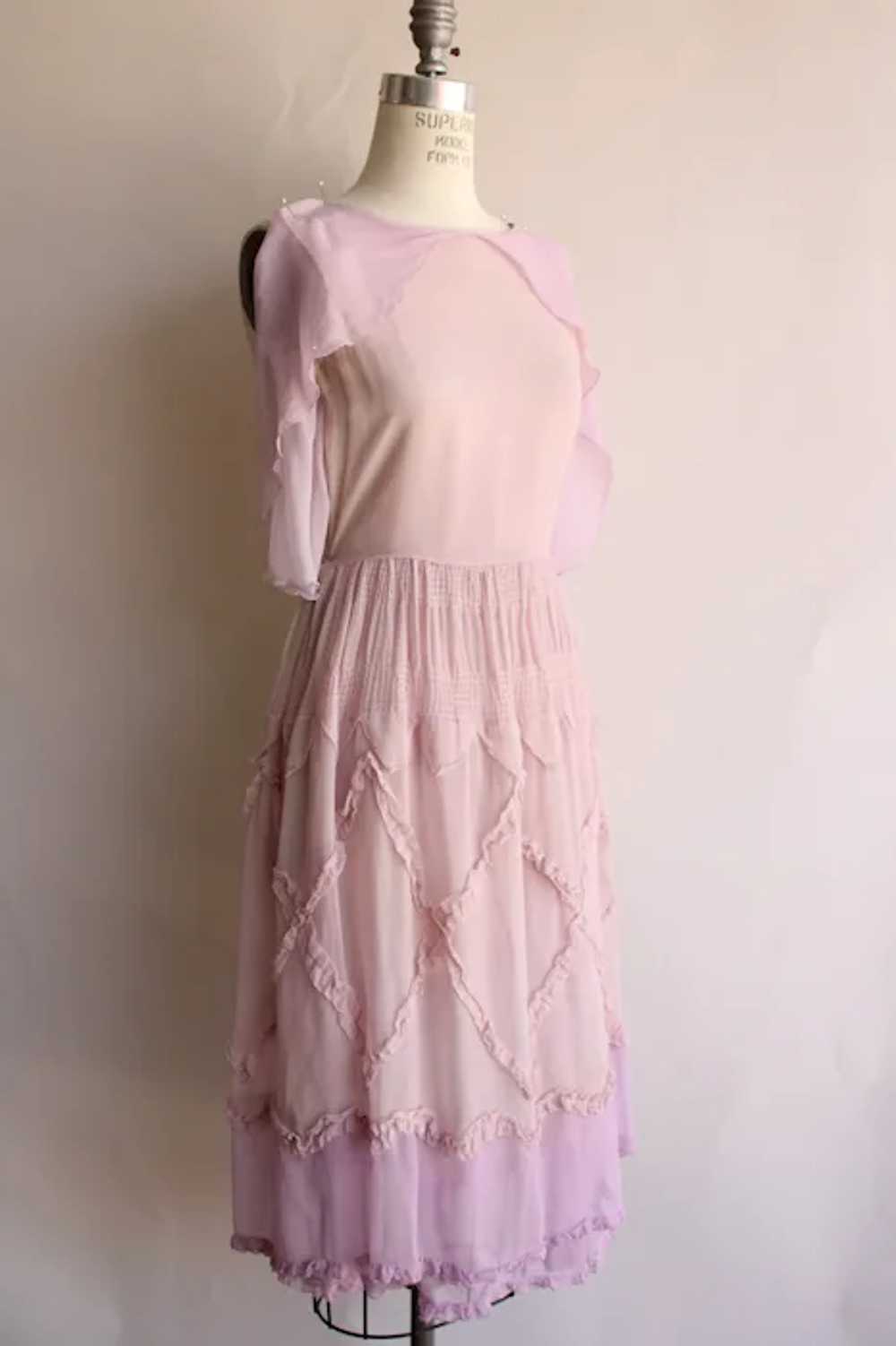 Vintage Antique 1920s Dress, Lavender Purple Silk… - image 12