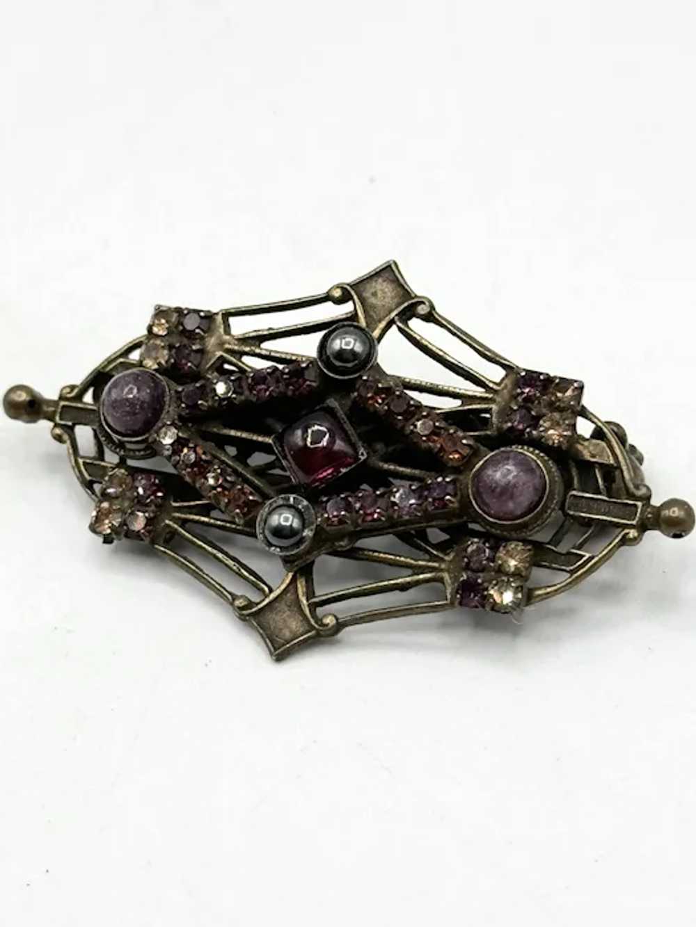 Vintage Sorrelli Rhinestone Brooch Pin - image 3