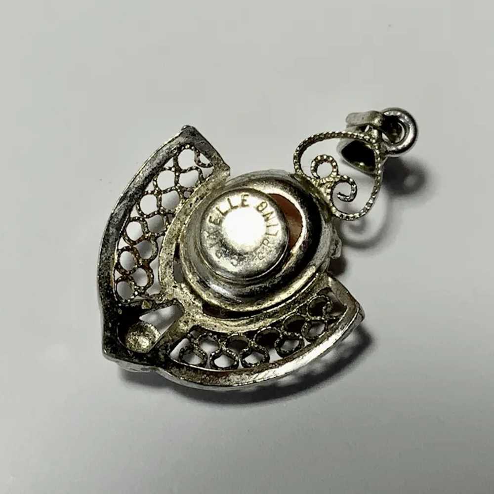 S Dixelle Cameo Lady Pendant Sterling Silver Circ… - image 3