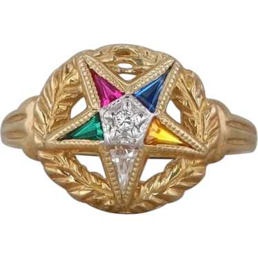 10k Yellow Gold Eastern Star Ring 3.6g