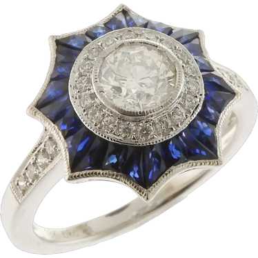 Fantastic Beverley K Sapphire & Diamond Ring in 1… - image 1