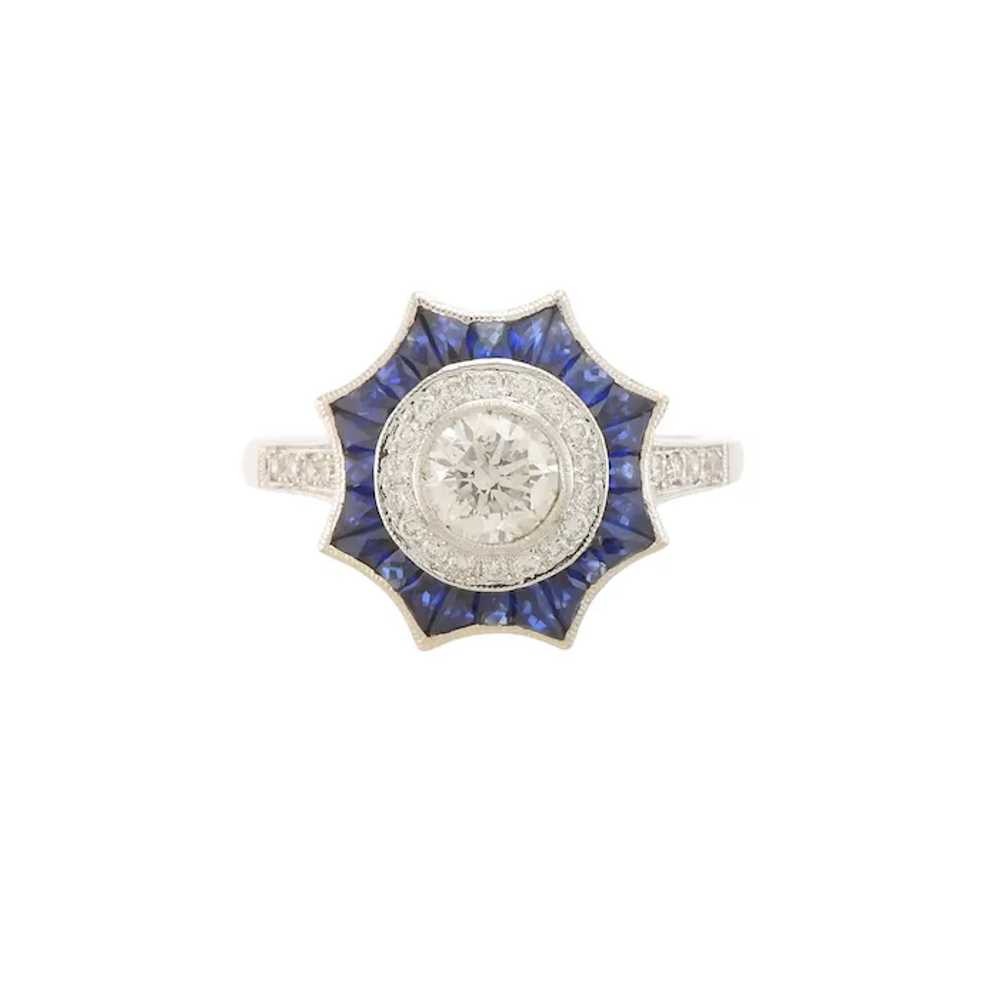 Fantastic Beverley K Sapphire & Diamond Ring in 1… - image 2