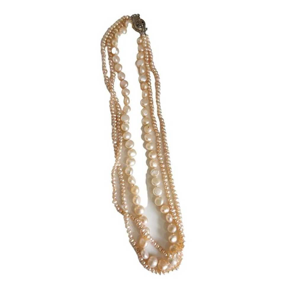 Fresh Water Pearls Necklace 3 Strand 17" - image 1