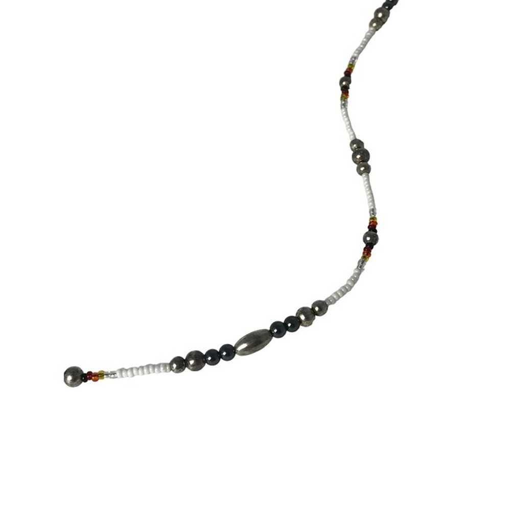 Vintage Artisan Seed Bead Necklace Barrel Clasp 2… - image 5