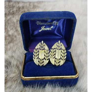 LISNER Women's Handmade Vintage Gold Palm Leaf Cli