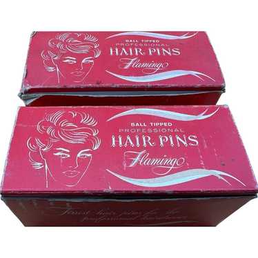 2 Flamingo Ball Tipped Professional Hair Pins Inv… - image 1